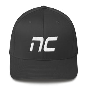 North Carolina - Structured Twill Cap - White Embroidery - NC - Many Hat Color Options Available