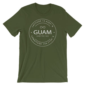Guam - Short-Sleeve Unisex T-Shirt - Latitude & Longitude