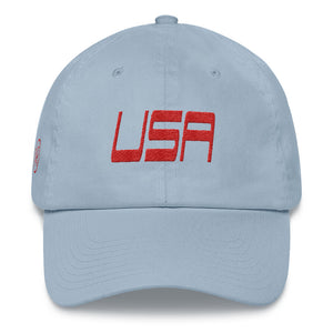 USA Designs - Embroidered Low Profile Cotton Hat - USA