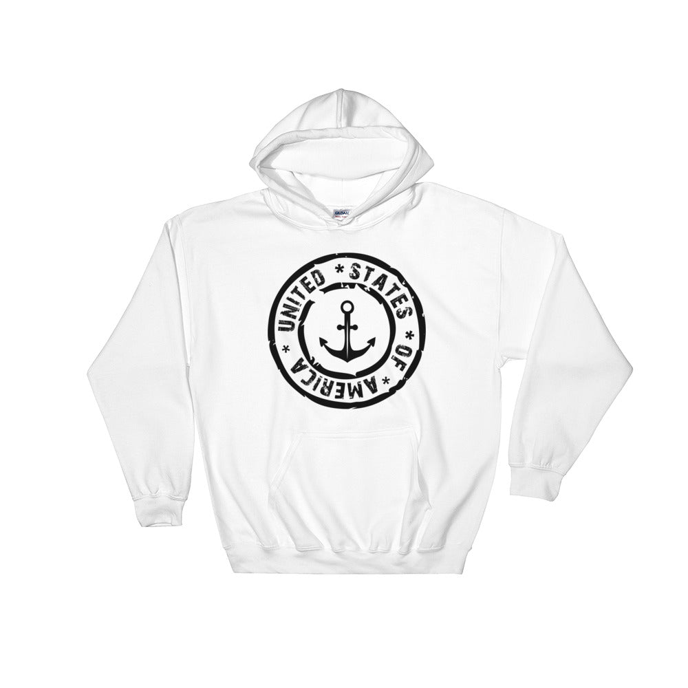 USA Designs - Hooded Sweatshirt - Anchor