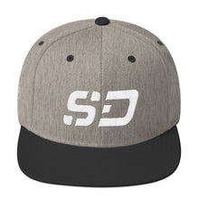 South Dakota - Flat Brim Hat - White Embroidery - SD - Many Hat Color Options Available