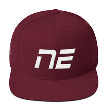 Nebraska - Flat Brim Hat - White Embroidery - NE - Many Hat Color Options Available