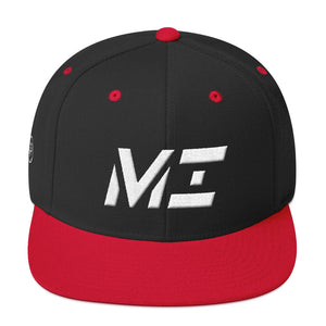 Michigan - Flat Brim Hat - White Embroidery - MI - Many Hat Color Options Available