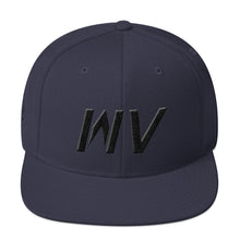 West Virginia - Flat Brim Hat - Black Embroidery - WV - Many Hat Color Options Available