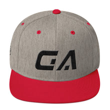 Georgia - Flat Brim Hat - Black Embroidery - GA - Many Hat Color Options Available
