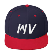 West Virginia - Flat Brim Hat - White Embroidery - WV - Many Hat Color Options Available