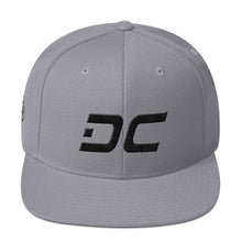 Washington DC - Flat Brim Hat - Black Embroidery - DC - Many Hat Color Options Available