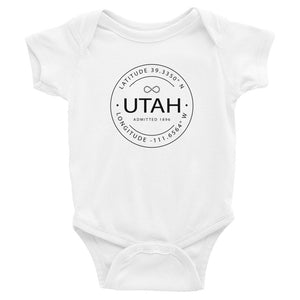 Utah - Infant Bodysuit - Latitude & Longitude