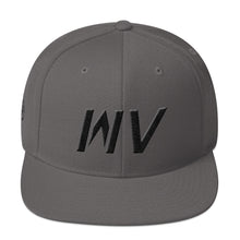 West Virginia - Flat Brim Hat - Black Embroidery - WV - Many Hat Color Options Available