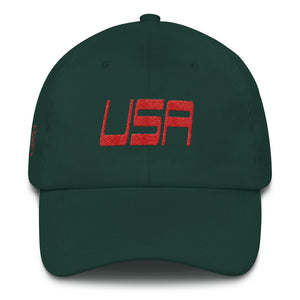 USA Designs - Embroidered Low Profile Cotton Hat - USA