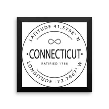 Connecticut - Framed Print - Latitude & Longitude