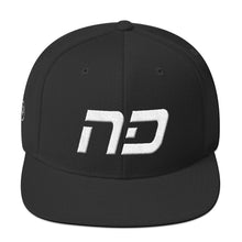 North Dakota - Flat Brim Hat - White Embroidery - ND - Many Hat Color Options Available