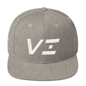 Virgin Islands - Flat Brim Hat - White Embroidery - VI - Many Hat Color Options Available