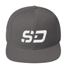 South Dakota - Flat Brim Hat - White Embroidery - SD - Many Hat Color Options Available