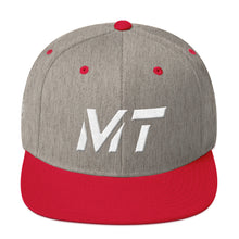 Montana - Flat Brim Hat - White Embroidery - MT - Many Hat Color Options Available