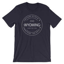 Wyoming - Short-Sleeve Unisex T-Shirt - Latitude & Longitude