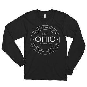 Ohio - Long sleeve t-shirt (unisex) - Latitude & Longitude