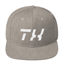 Texas - Flat Brim Hat - White Embroidery - TX - Many Hat Color Options Available