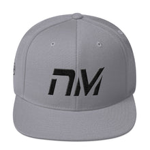 New Mexico - Flat Brim Hat - Black Embroidery - NM - Many Hat Color Options Available