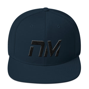 New Mexico - Flat Brim Hat - Black Embroidery - NM - Many Hat Color Options Available