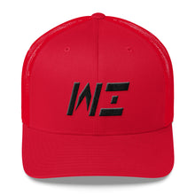 Wisconsin - Mesh Back Trucker Cap - Black Embroidery - WI - Many Hat Color Options Available