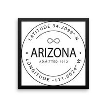 Arizona - Framed Print - Latitude & Longitude