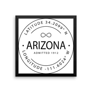 Arizona - Framed Print - Latitude & Longitude