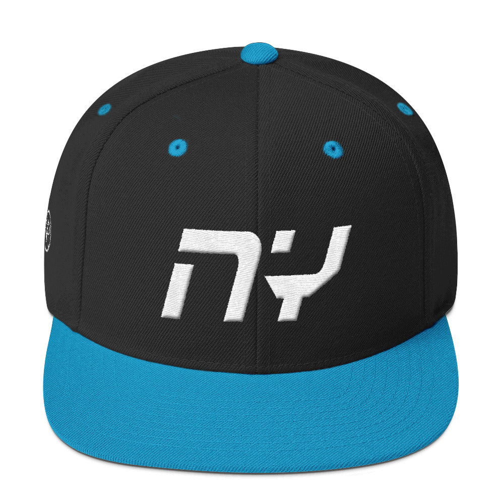 New York - Flat Brim Hat - White Embroidery - NY - Many Hat Color Options Available