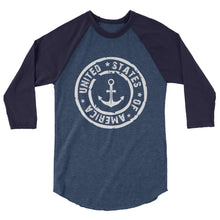 USA Designs - 3/4 Sleeve Raglan Shirt - Anchor