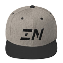 Indiana - Flat Brim Hat - Black Embroidery - IN - Many Hat Color Options Available
