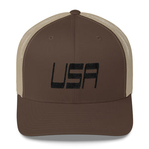 USA Designs - Embroidered Trucker Hat - USA