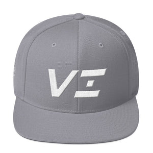Virgin Islands - Flat Brim Hat - White Embroidery - VI - Many Hat Color Options Available