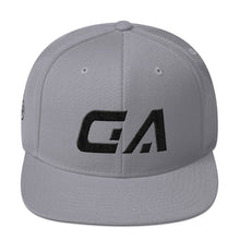 Georgia - Flat Brim Hat - Black Embroidery - GA - Many Hat Color Options Available