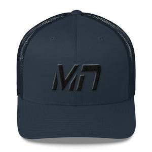 Minnesota - Mesh Back Trucker Cap - Black Embroidery - MN - Many Hat Color Options Available