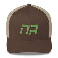 Native Realm - Mesh Back Trucker Cap - Green Embroidery - NR - Many Hat Color Options Available