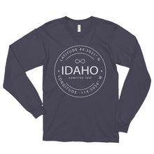 Idaho - Long sleeve t-shirt (unisex) - Latitude & Longitude