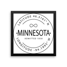 Minnesota - Framed Print - Latitude & Longitude