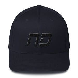 North Dakota - Structured Twill Cap - Black Embroidery - ND - Many Hat Color Options Available