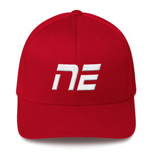 Nebraska - Structured Twill Cap - White Embroidery - NE - Many Hat Color Options Available
