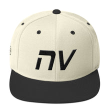 Nevada - Flat Brim Hat - Black Embroidery - NV - Many Hat Color Options Available