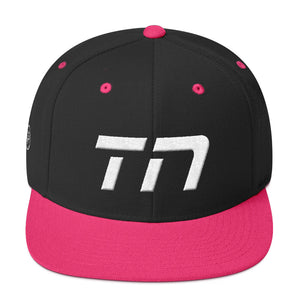 Tennessee - Flat Brim Hat - White Embroidery - TN - Many Hat Color Options Available