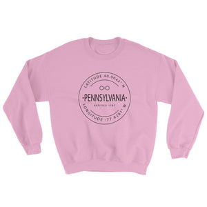 Pennsylvania - Crewneck Sweatshirt - Latitude & Longitude