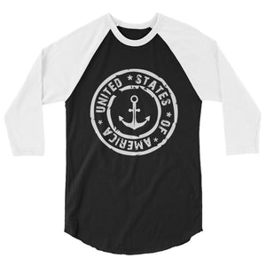 USA Designs - 3/4 Sleeve Raglan Shirt - Anchor