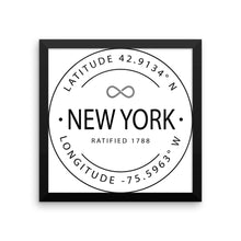 New York - Framed Print - Latitude & Longitude