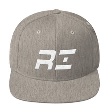 Rhode Island - Flat Brim Hat - White Embroidery - RI - Many Hat Color Options Available