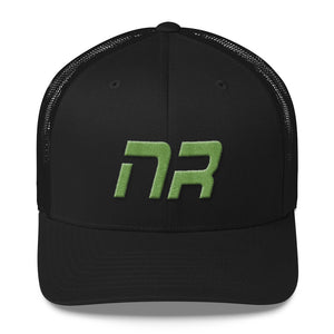 Native Realm - Mesh Back Trucker Cap - Green Embroidery - NR - Many Hat Color Options Available