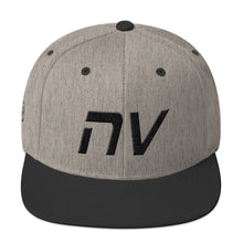 Nevada - Flat Brim Hat - Black Embroidery - NV - Many Hat Color Options Available