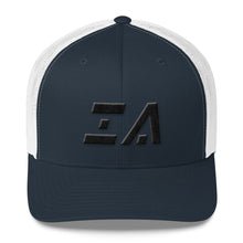 Iowa - Mesh Back Trucker Cap - Black Embroidery - IA - Many Hat Color Options Available