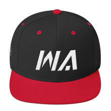 Washington - Flat Brim Hat - White Embroidery - WA - Many Hat Color Options Available