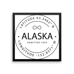 Alaska - Framed Print - Latitude & Longitude